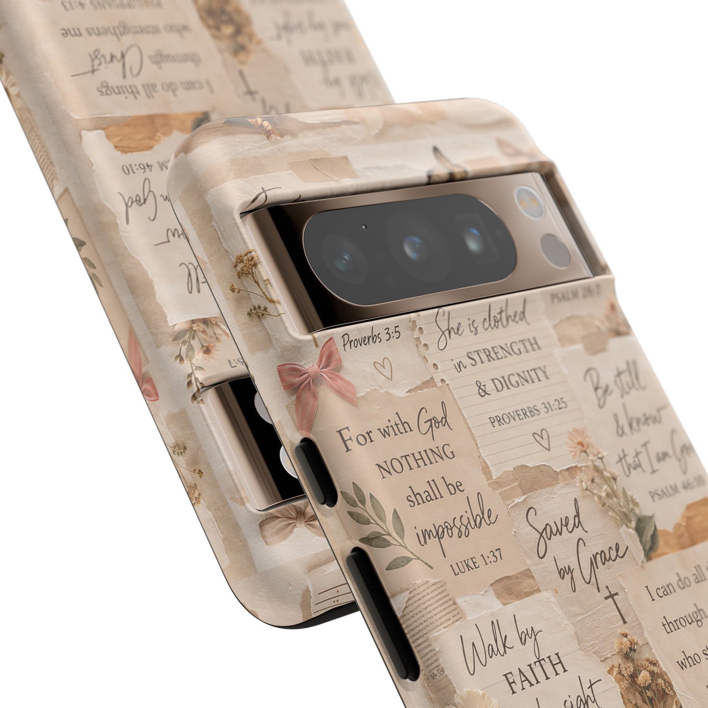 Christian Bible Verse Phone Case | Faith Scripture Aesthetic Floral Christian Case