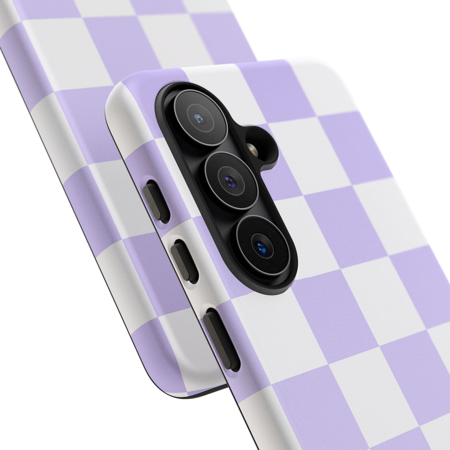 Lavender Checkerboard Phone Case | Pastel Aesthetic Checkered iPhone & Samsung Tough Case