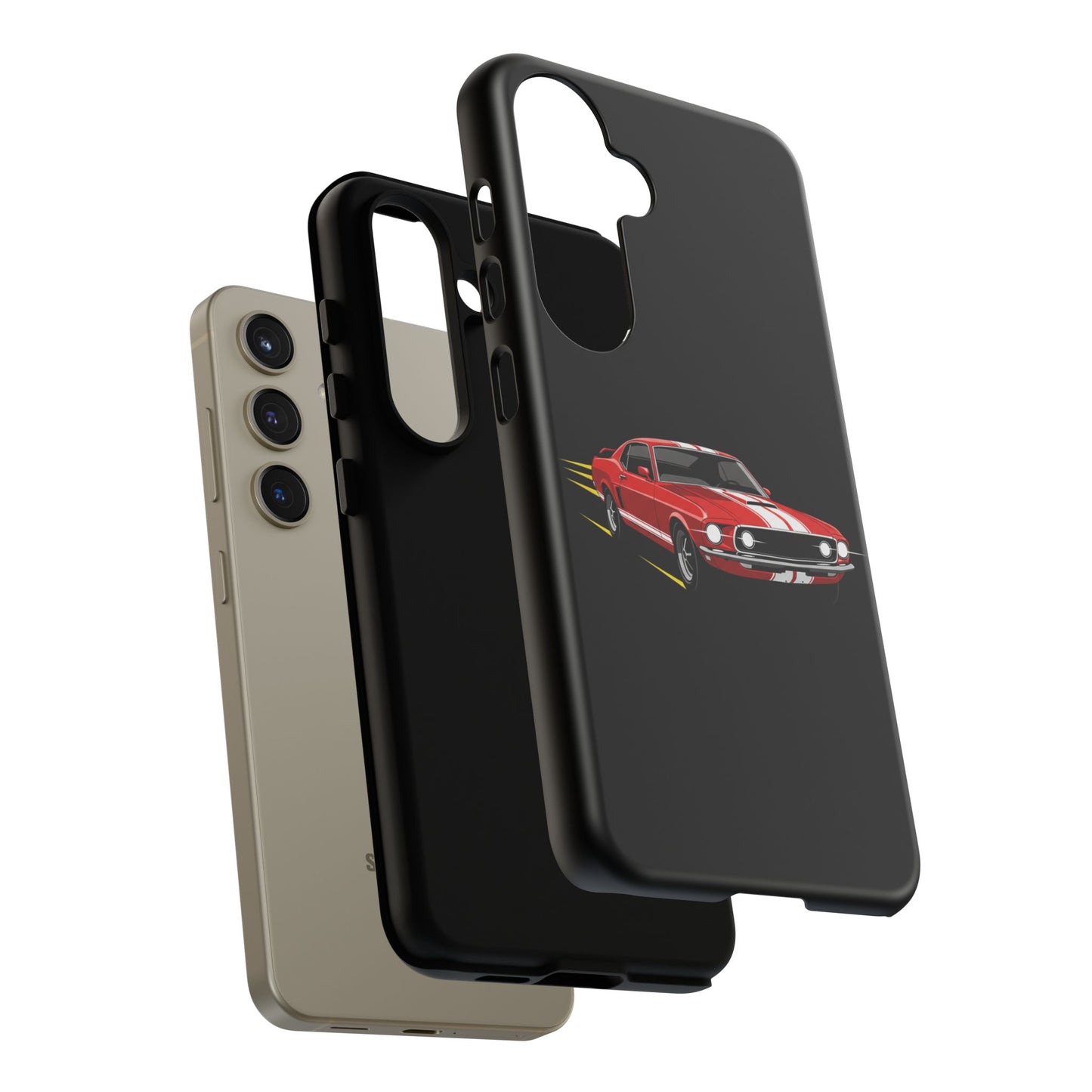 Red Muscle Car Phone Case – Classic Car Racing Tough Protective Case