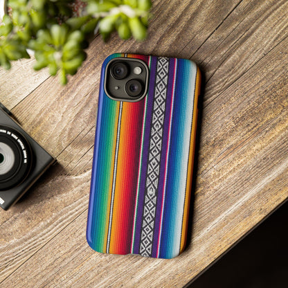 Serape Stripe Phone Case – Colorful Mexican Blanket Pattern Tough Case