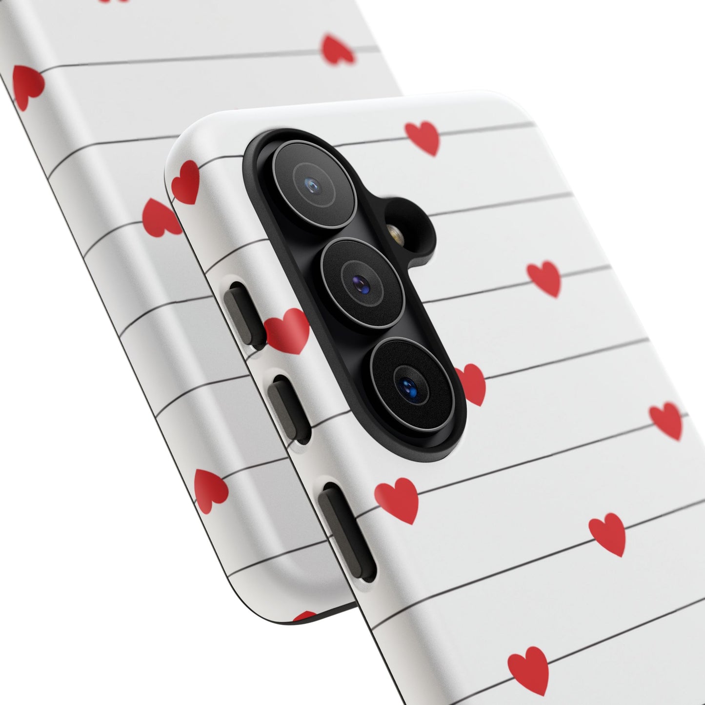 Red Heart Stripe iPhone Case | Tough Shockproof Love Aesthetic Cover