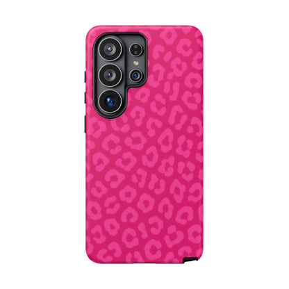 Hot Pink Leopard Phone Case – Bold Coquette Aesthetic Tough Case