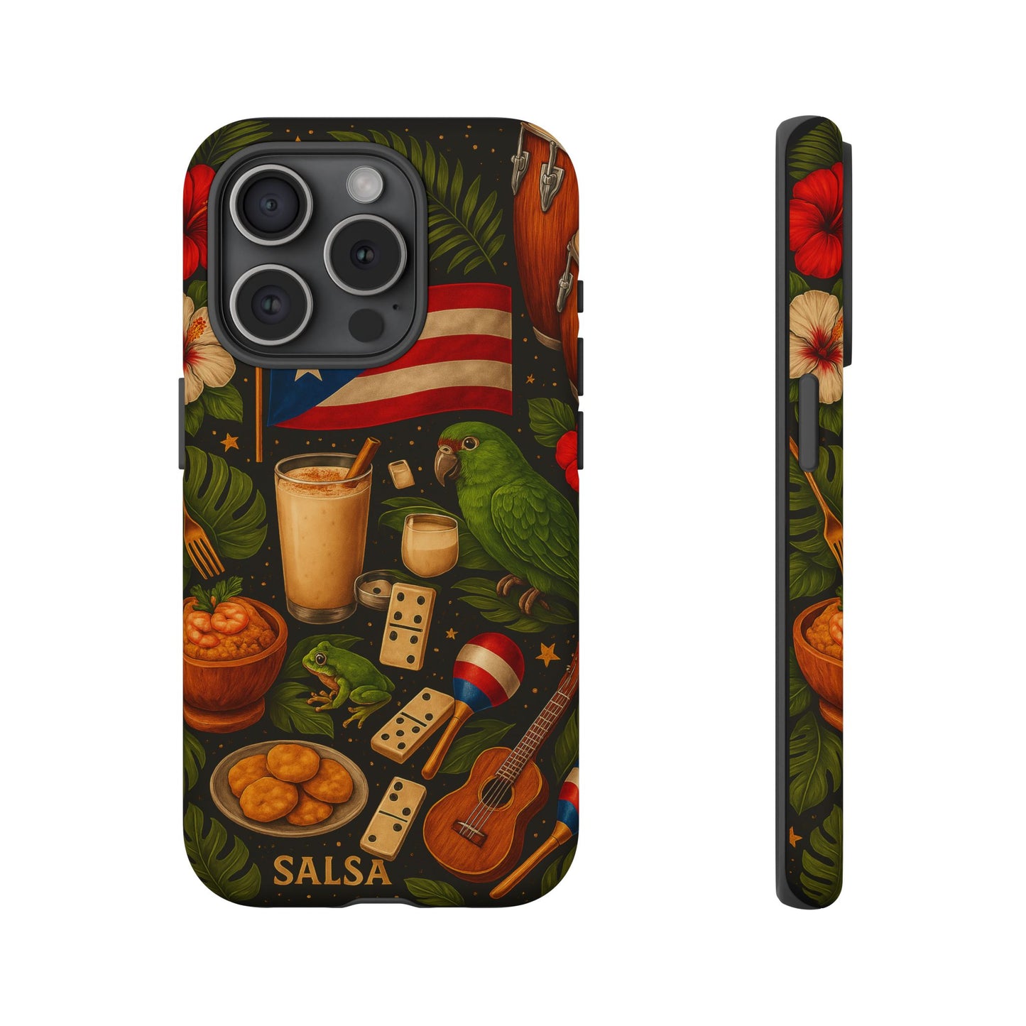 Puerto Rican Culture Phone Case | Boricua Icons Caribbean Aesthetic Tough Protective Case
