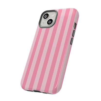Pink Stripe Phone Case – Pastel Coquette Aesthetic Tough Protective Case