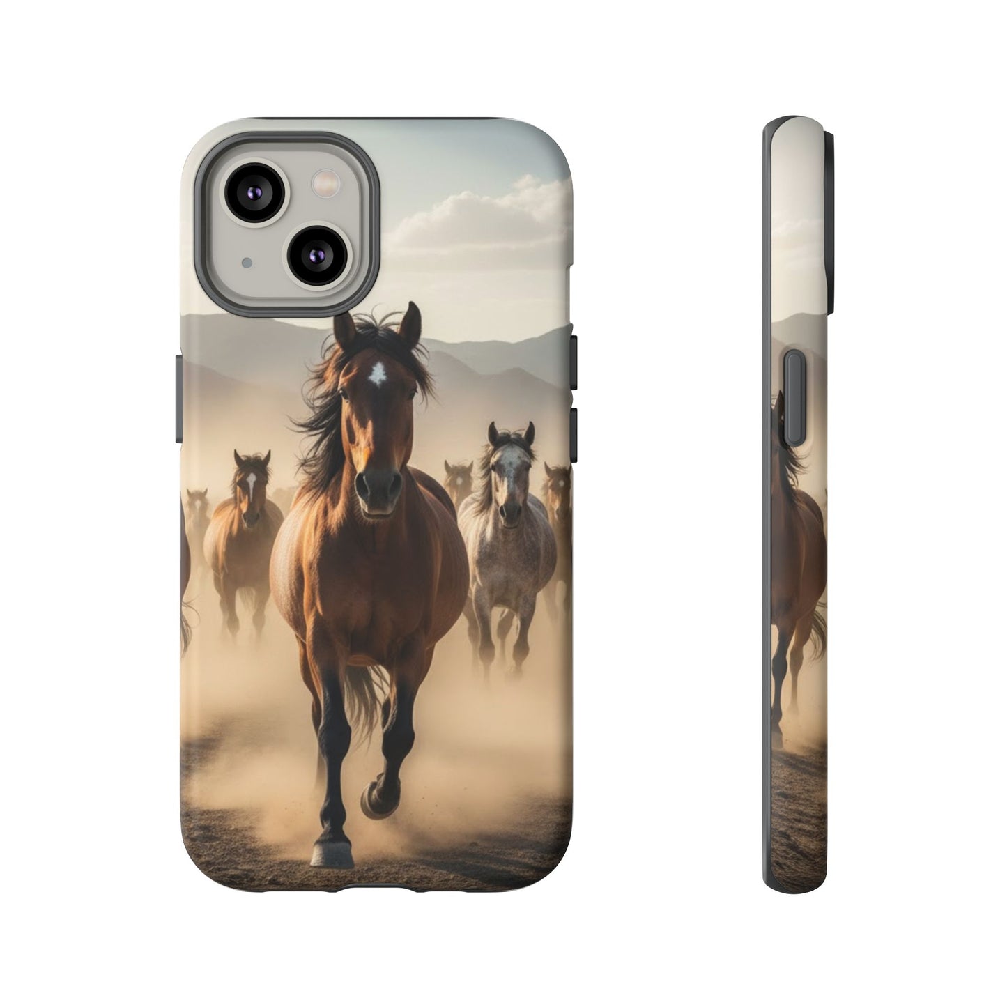 Running Horses Phone Case | Wild Mustang Herd Tough Protective Cover