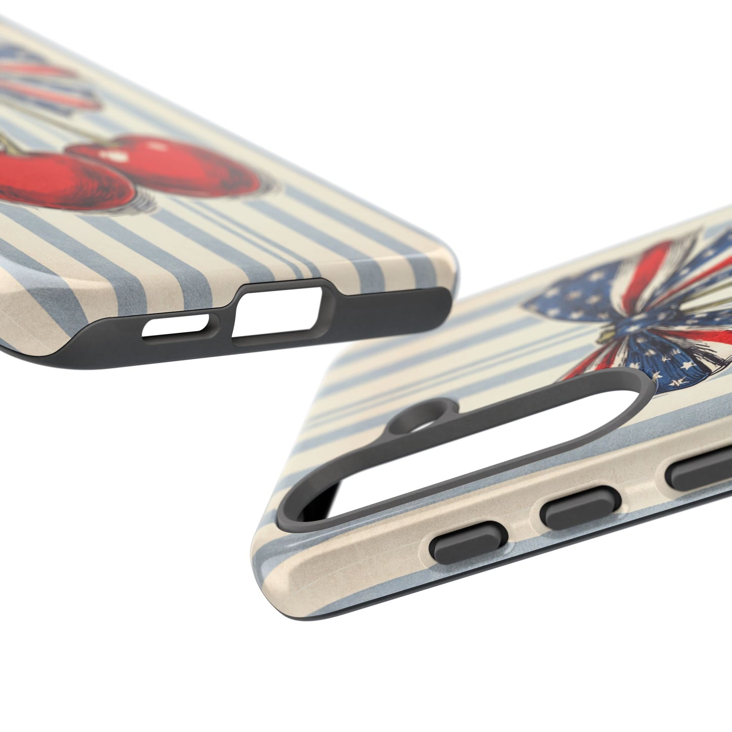 Patriotic Cherry Phone Case Americana Coquette Aesthetic iPhone Samsung