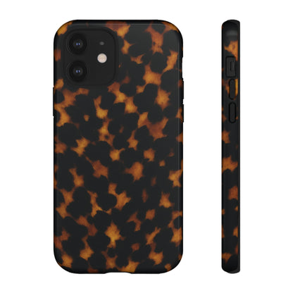 Tortoiseshell Phone Case – Brown Leopard Pattern Luxury Tough Protective Case