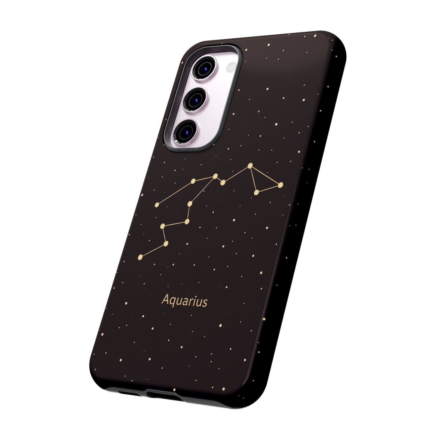 Aquarius Zodiac Constellation Phone Case – Luxe Gold Celestial Cover