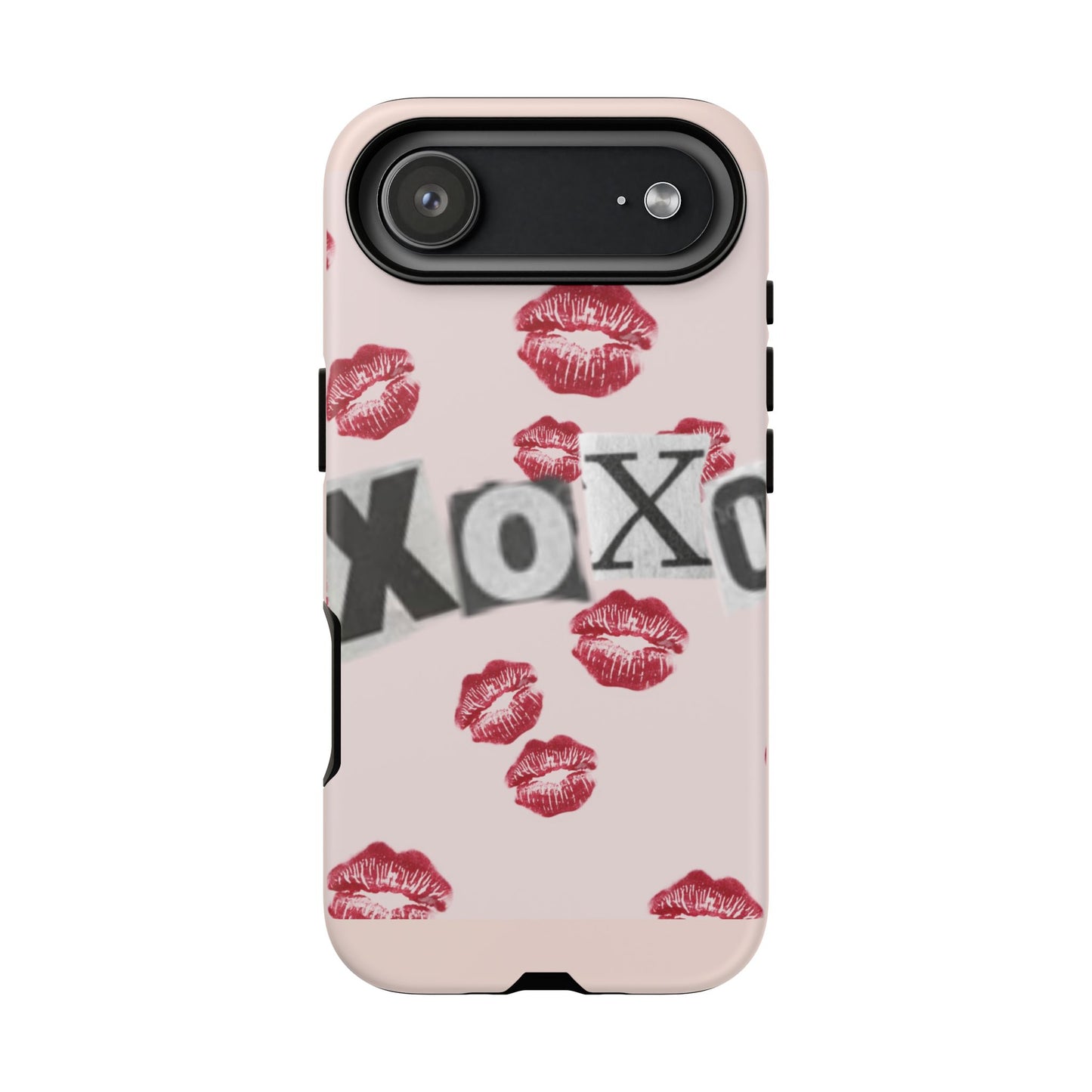 XOXO Kiss Print Phone Case | Coquette Valentine Aesthetic | Cute Pink Lipstick Kiss Tough Case for iPhone & Samsung