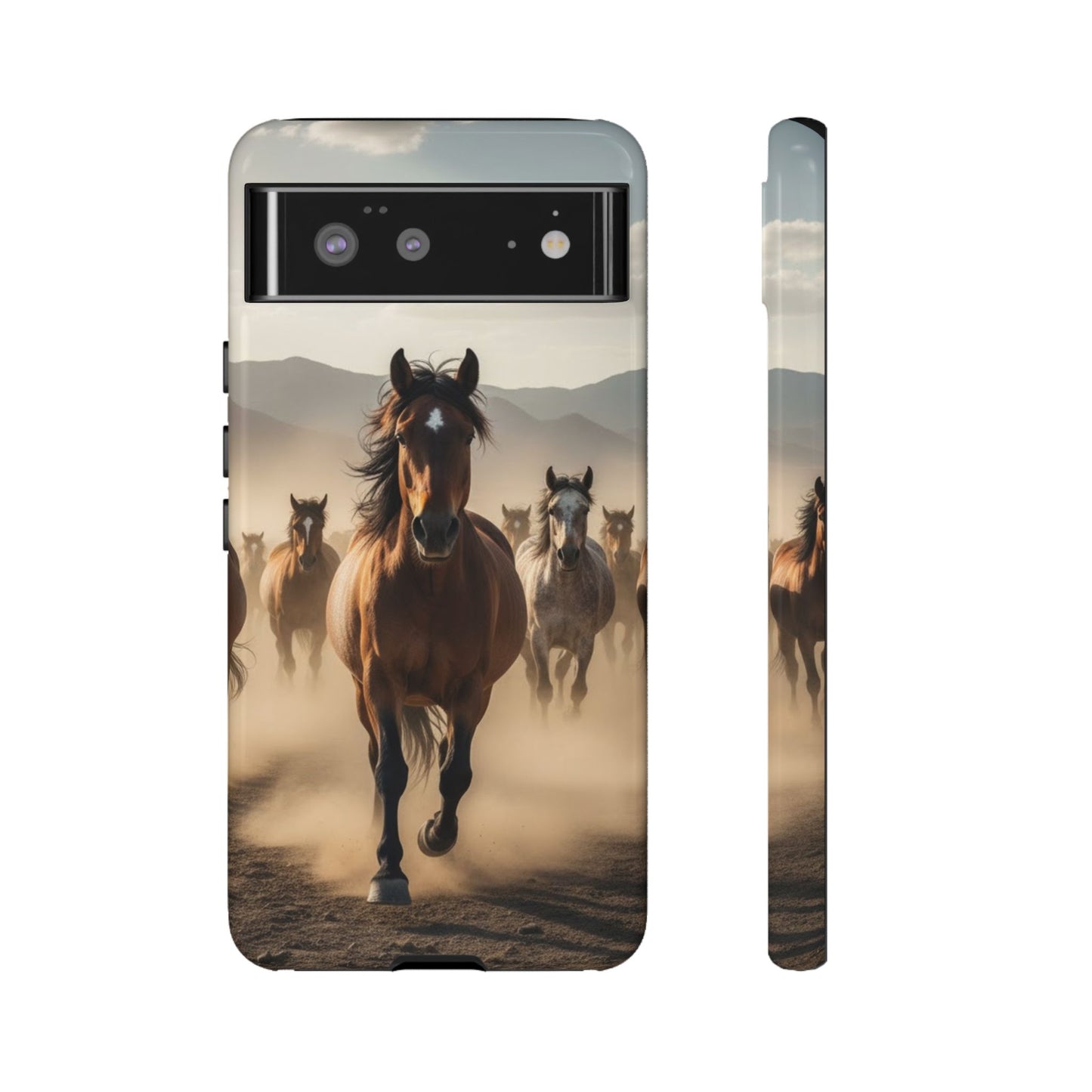 Running Horses Phone Case | Wild Mustang Herd Tough Protective Cover