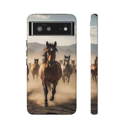 Running Horses Phone Case | Wild Mustang Herd Tough Protective Cover