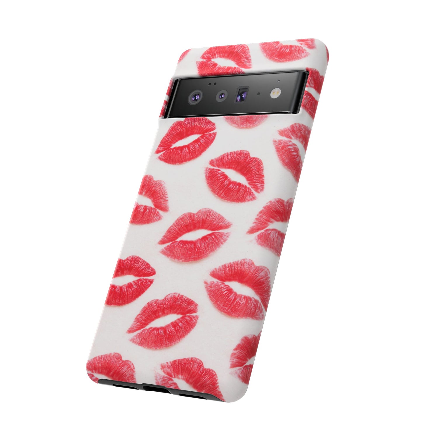 Red Lipstick Kiss Phone Case – Sexy Lip Print Pattern Tough Protective Cover