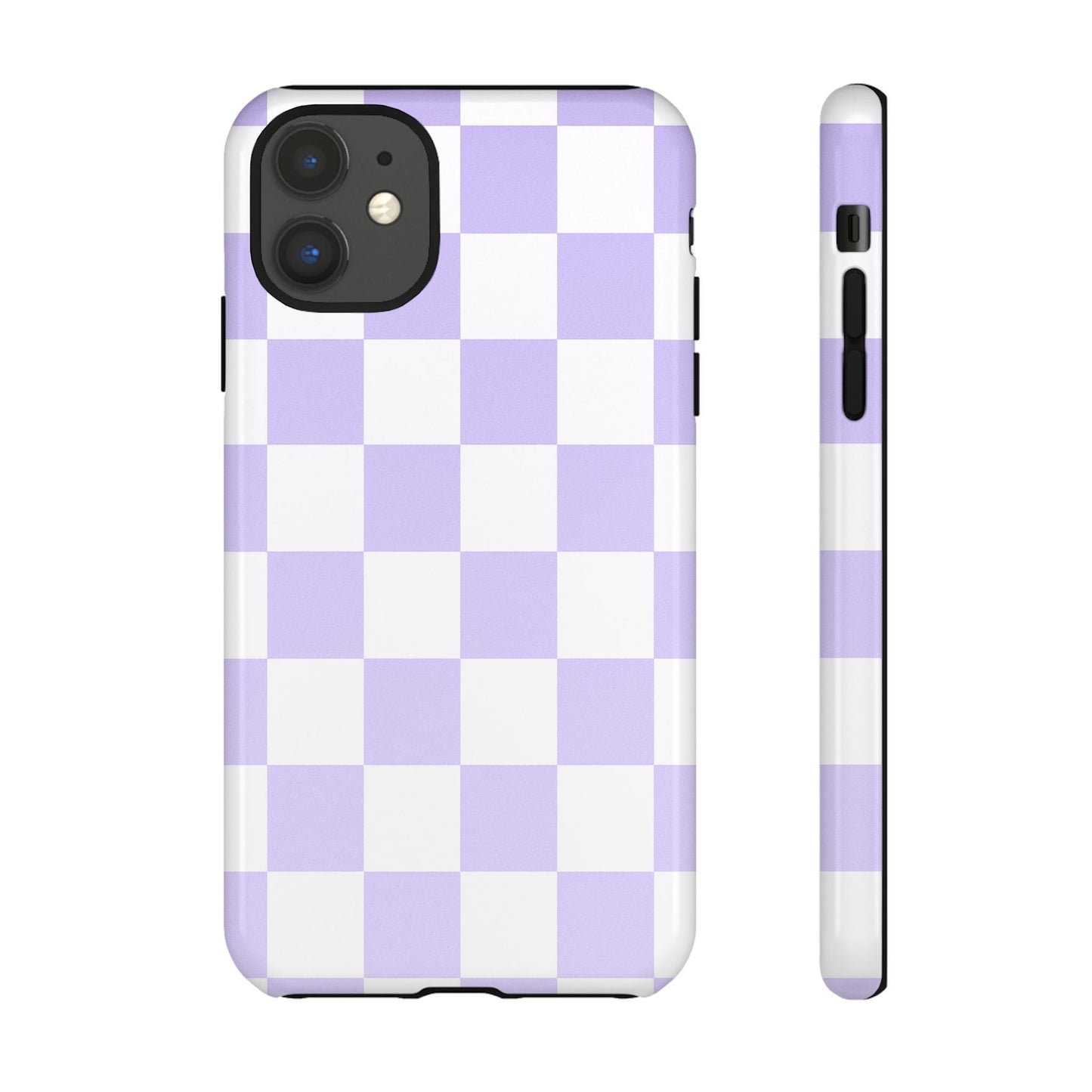 Lavender Checkerboard Phone Case | Pastel Aesthetic Tough Case