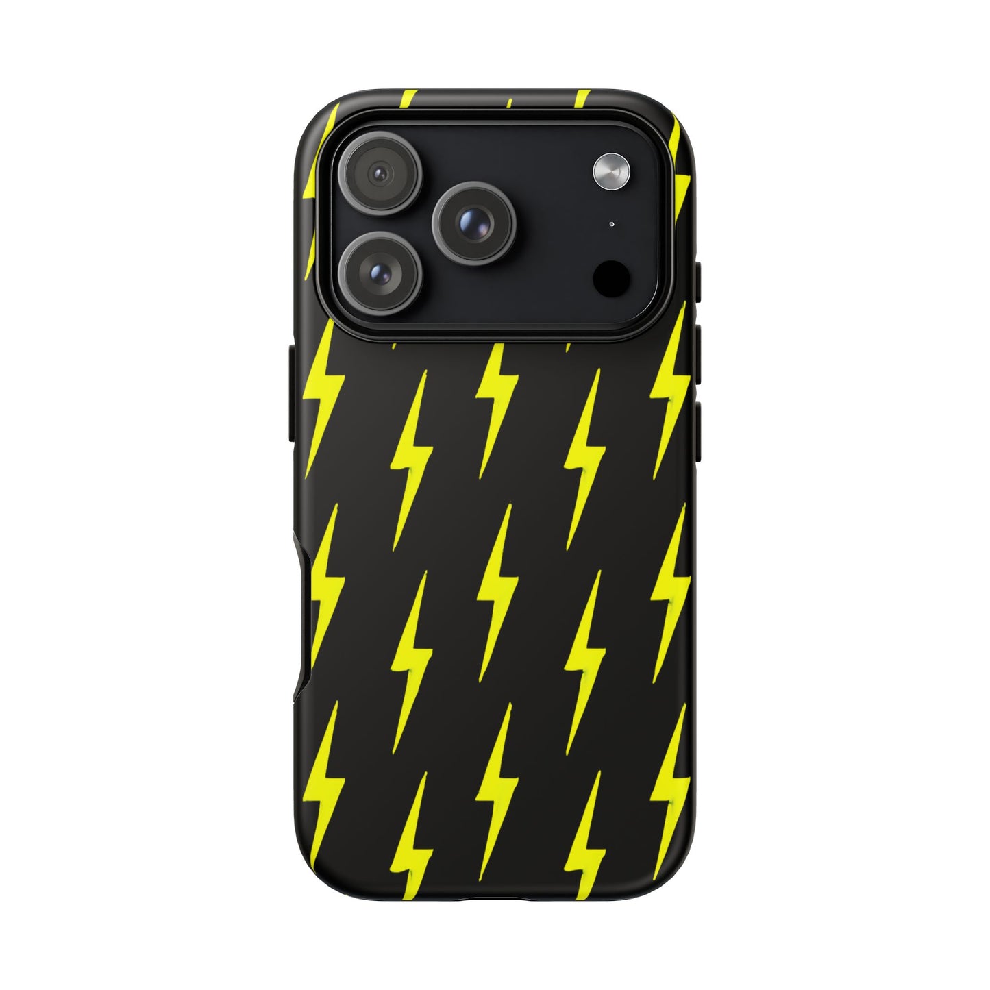 Yellow Lightning Bolt Tough Phone Case | Bold Electric Pattern Case for Iphone, Samsung Galaxy and Pixel