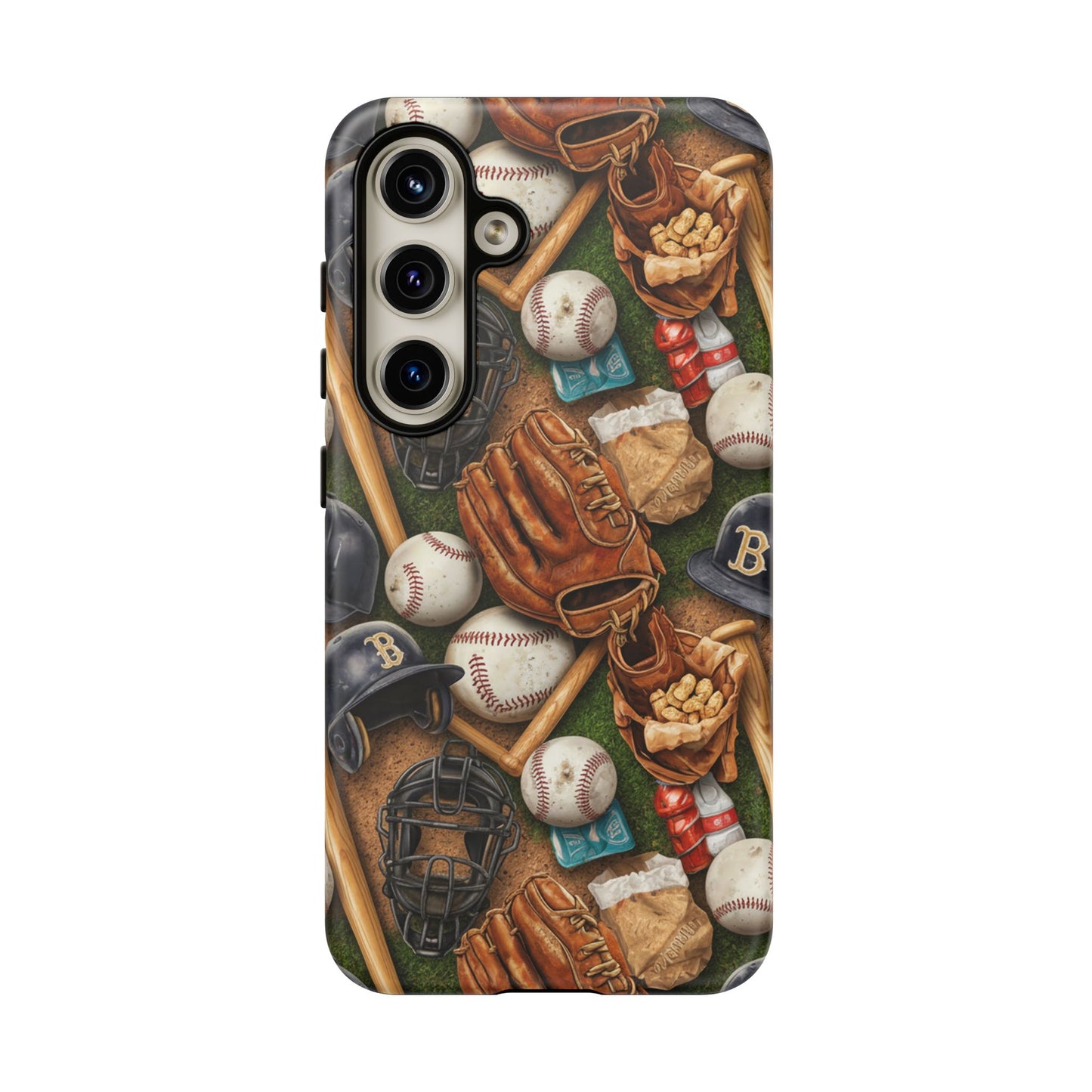 Baseball Gear Collage Phone Case – Vintage Baseball Equipment Sports Tough Case