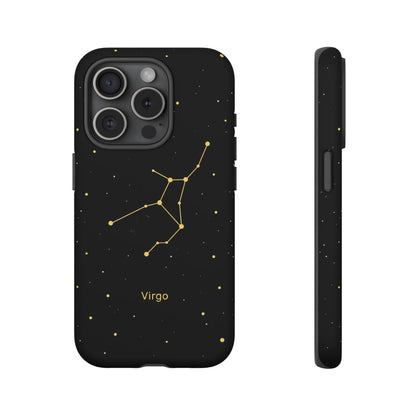 Virgo Zodiac Constellation Phone Case – Luxe Gold Celestial Cover