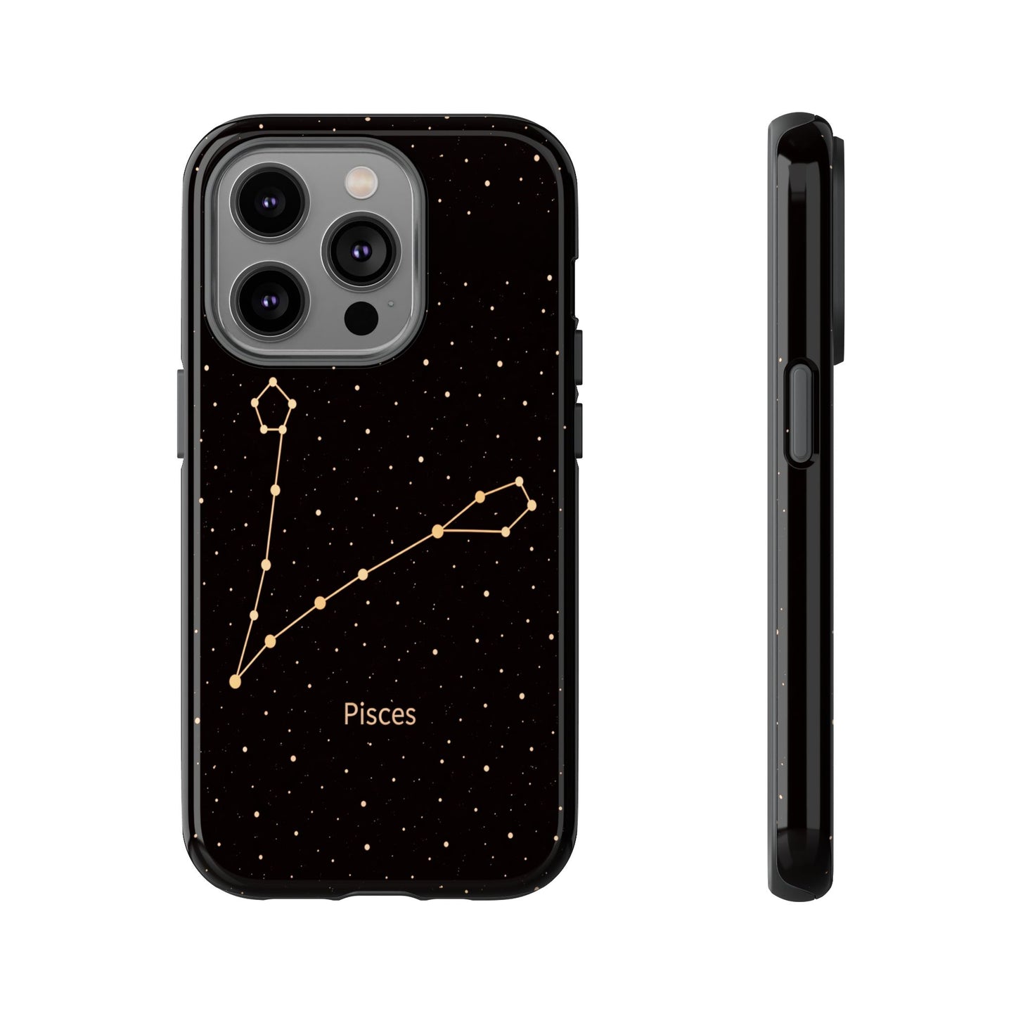 Pisces Zodiac Constellation Phone Case – Luxe Gold Celestial Cover