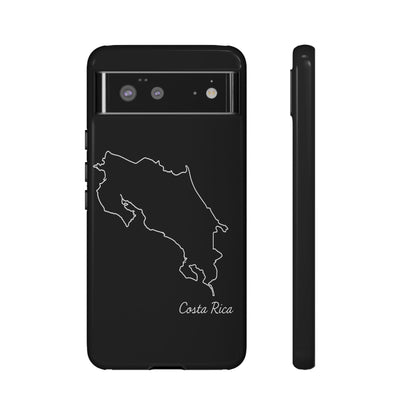 Costa Rica Outline Phone Case – Minimal Country Map Tough Case (iPhone, Samsung, Pixel)
