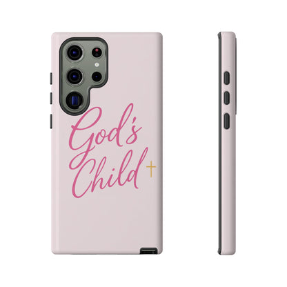 Gods Child Phone Case Christian Pink Aesthetic Tough iPhone Case