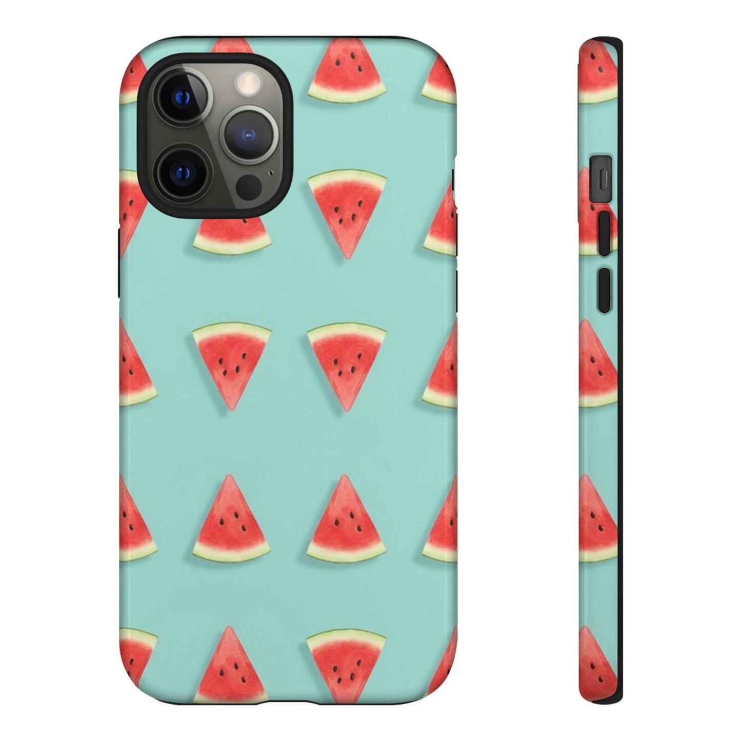 Watermelon Phone Case – Pastel Blue Summer Fruit Tough Case (iPhone, Samsung, Pixel)