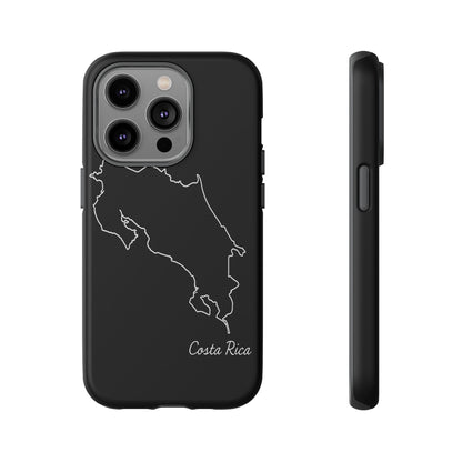 Costa Rica Outline Phone Case – Minimal Country Map Tough Case (iPhone, Samsung, Pixel)