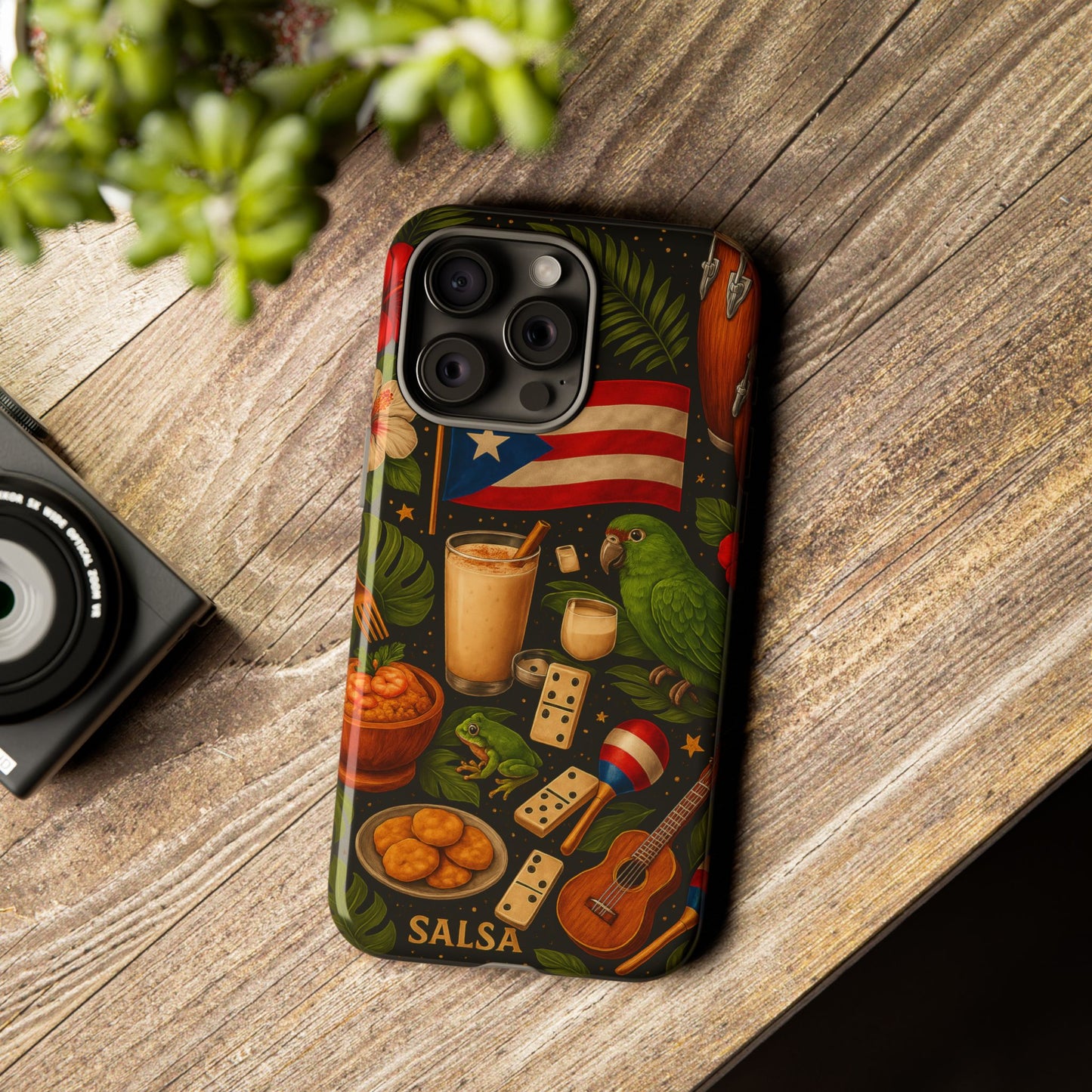 Puerto Rican Culture Phone Case | Boricua Icons Caribbean Aesthetic Tough Protective Case