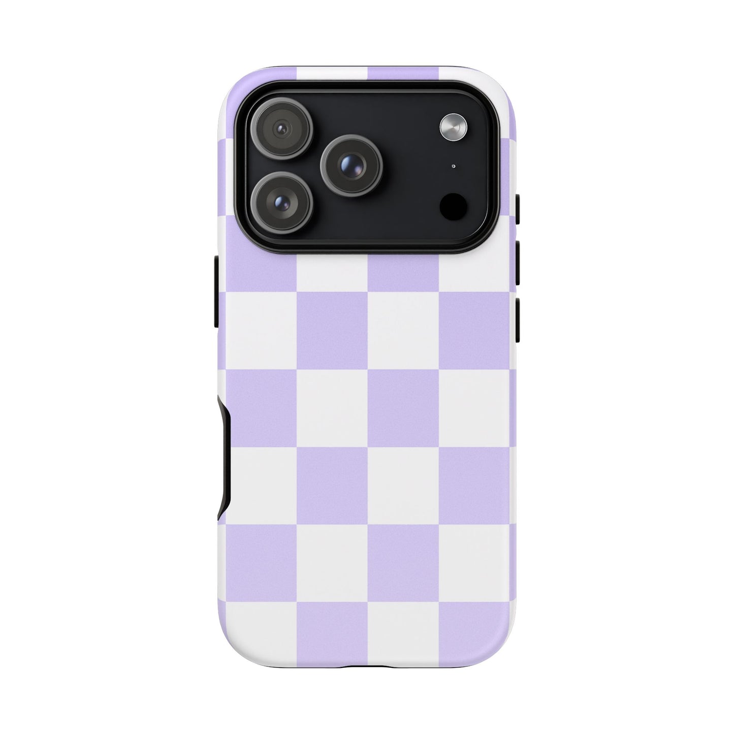 Lavender Checkerboard Phone Case | Pastel Aesthetic Checkered iPhone & Samsung Tough Case