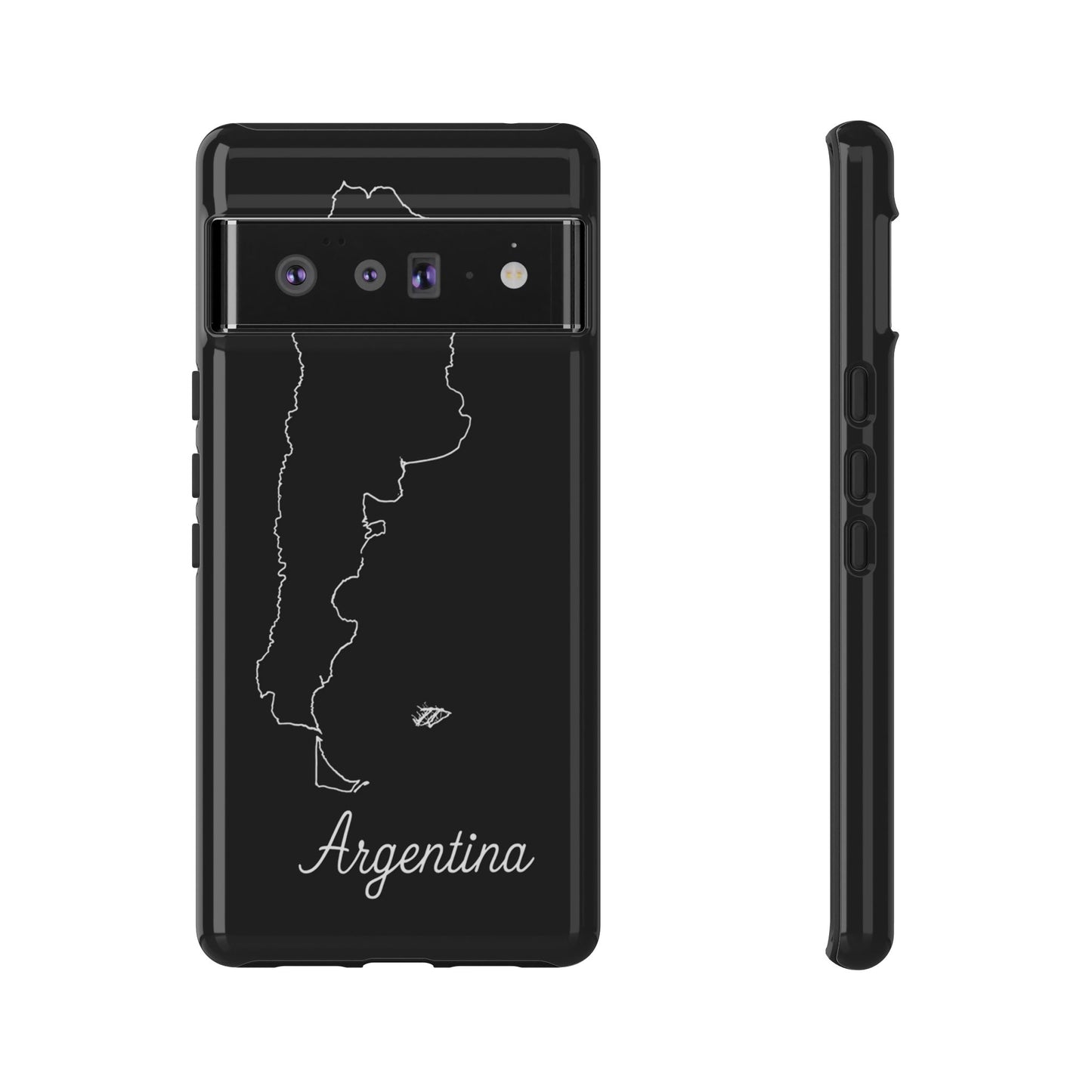 Argentina Outline Phone Case – Minimal Country Map Tough Case (iPhone, Samsung, Pixel)