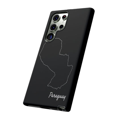 Paraguay Outline Phone Case – Minimal Country Map Tough Case (iPhone, Samsung, Pixel)