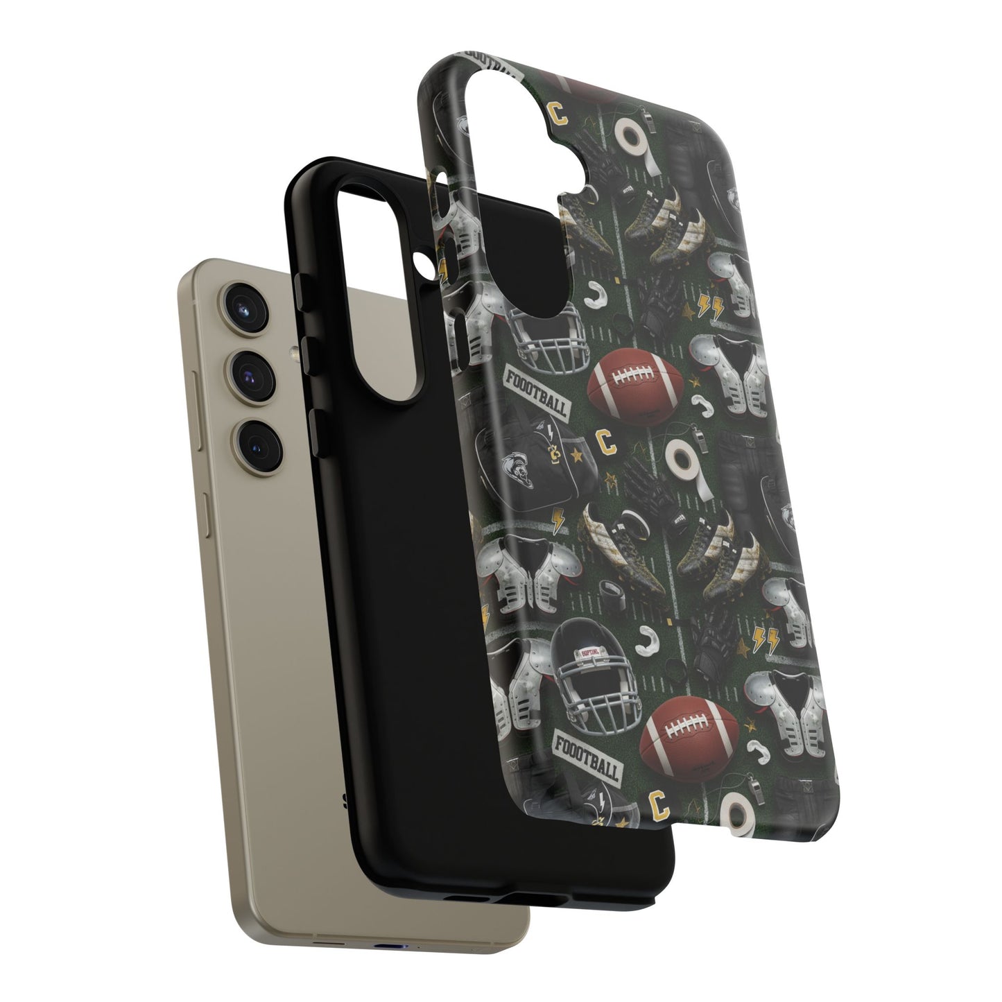 Football Pattern Phone Case – Sports Fan Tough Protective Game Day Case