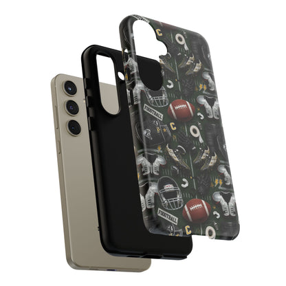 Football Pattern Phone Case – Sports Fan Tough Protective Game Day Case