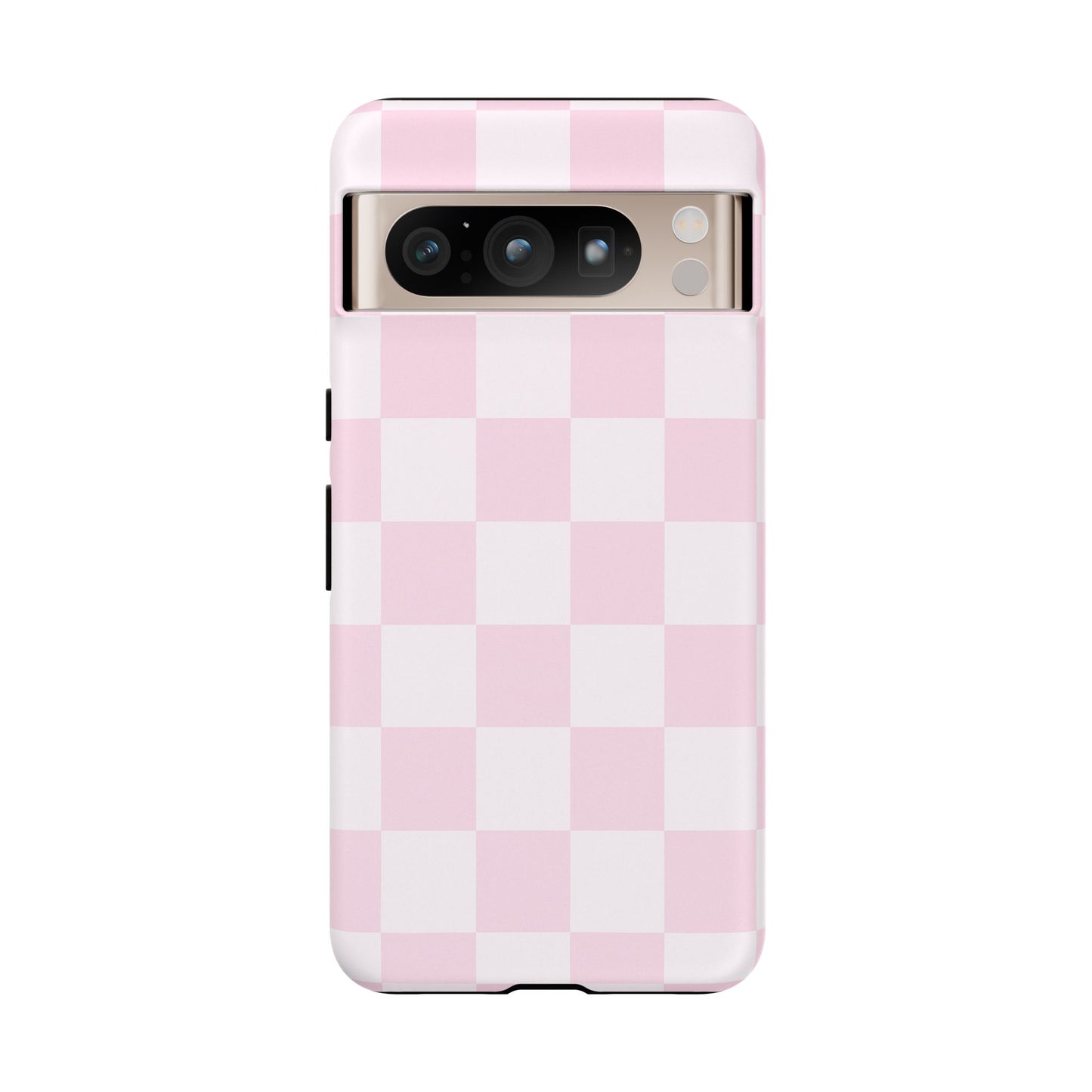 Light Pink Checkerboard Phone Case | Pastel Aesthetic Checkered iPhone & Samsung Tough Case