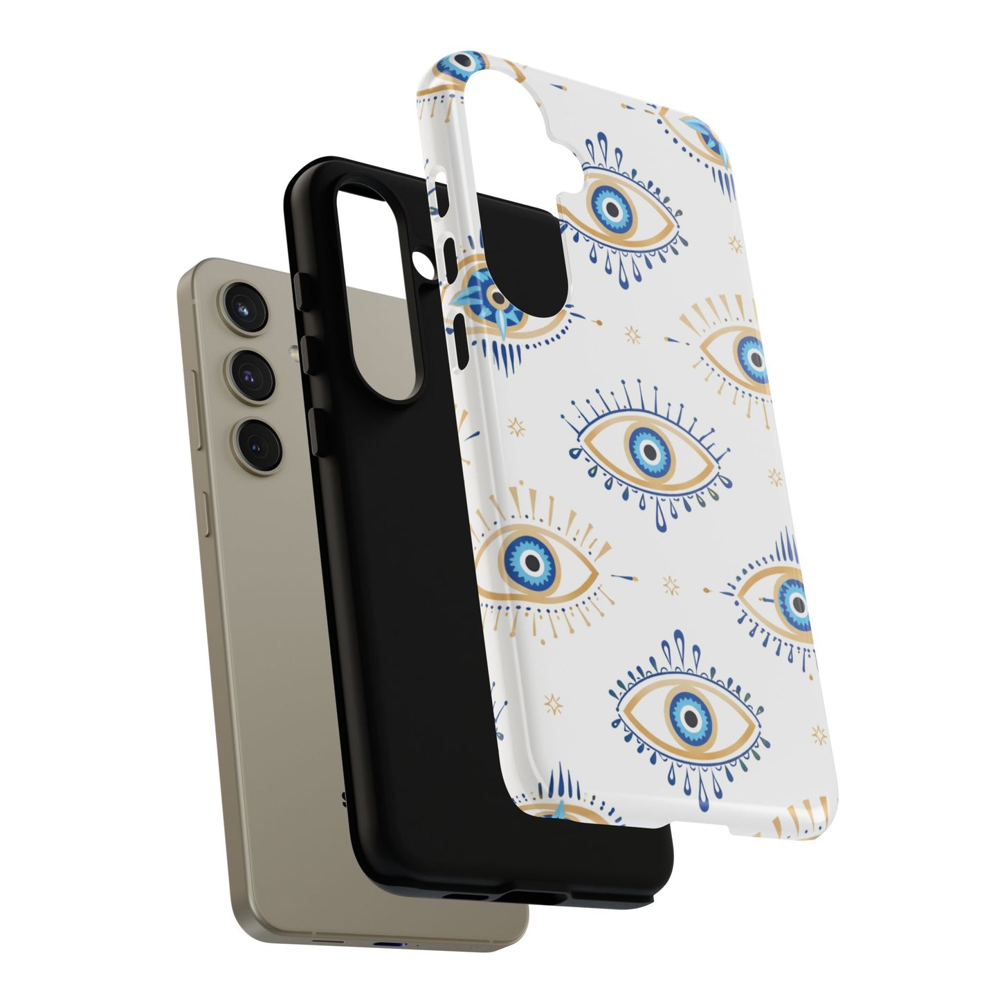 Blue Evil Eye Phone Case – Protective Slim Shockproof Cover for Iphone, Samsung Galaxy and Pixel