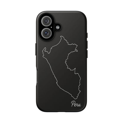 Peru Outline Phone Case – Minimal Country Map Tough Case (iPhone, Samsung, Pixel)