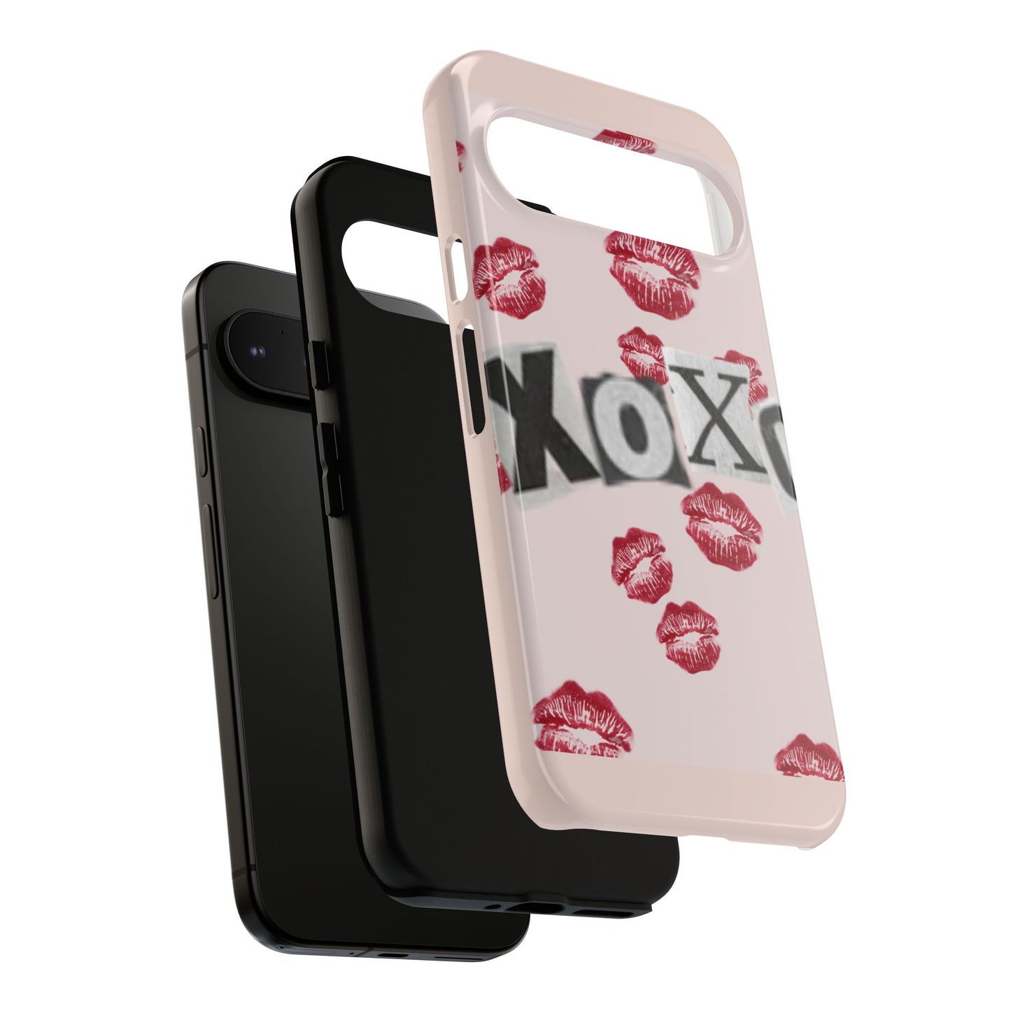 XOXO Kiss Print Phone Case | Coquette Valentine Aesthetic | Cute Pink Lipstick Kiss Tough Case for iPhone & Samsung