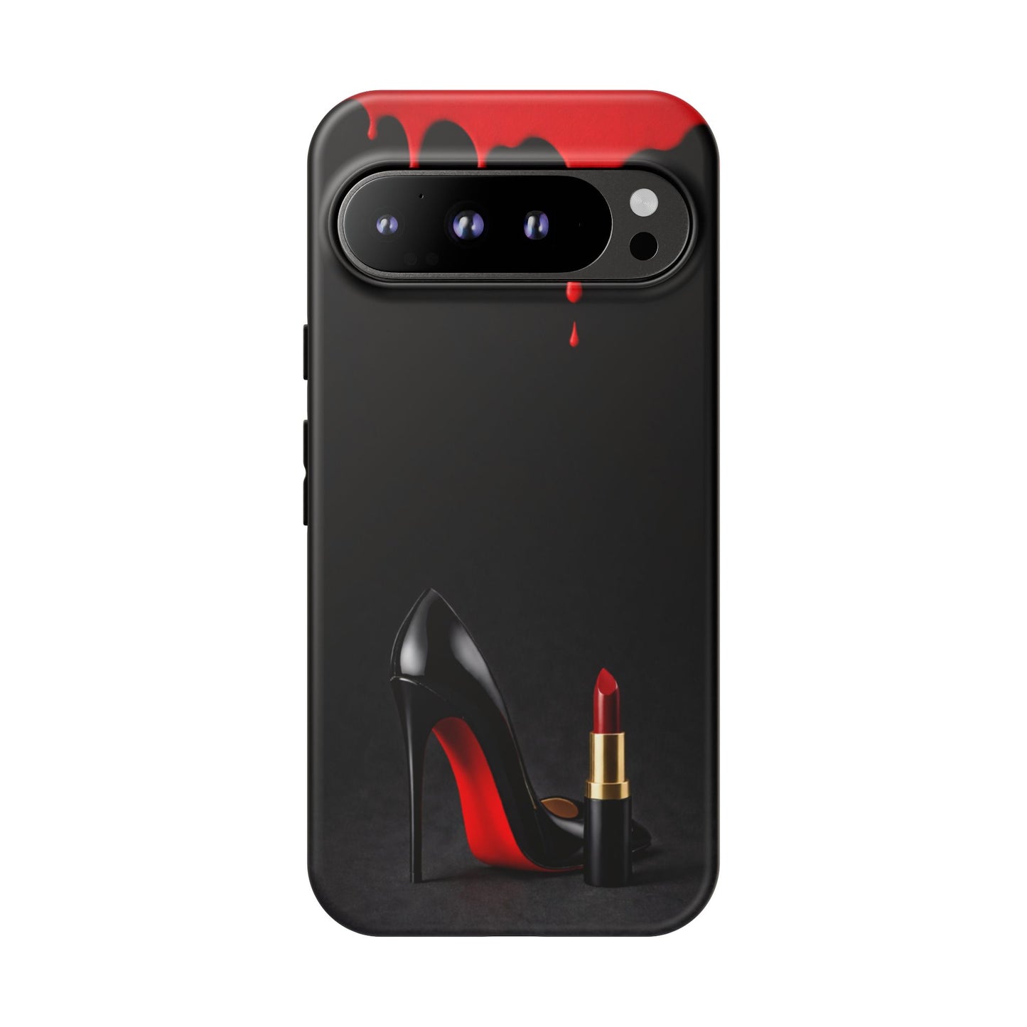 Dark Feminine Red Drip Phone Case – Gothic Glam Tough Cover