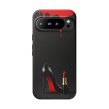 Dark Feminine Red Drip Phone Case – Gothic Glam Tough Cover