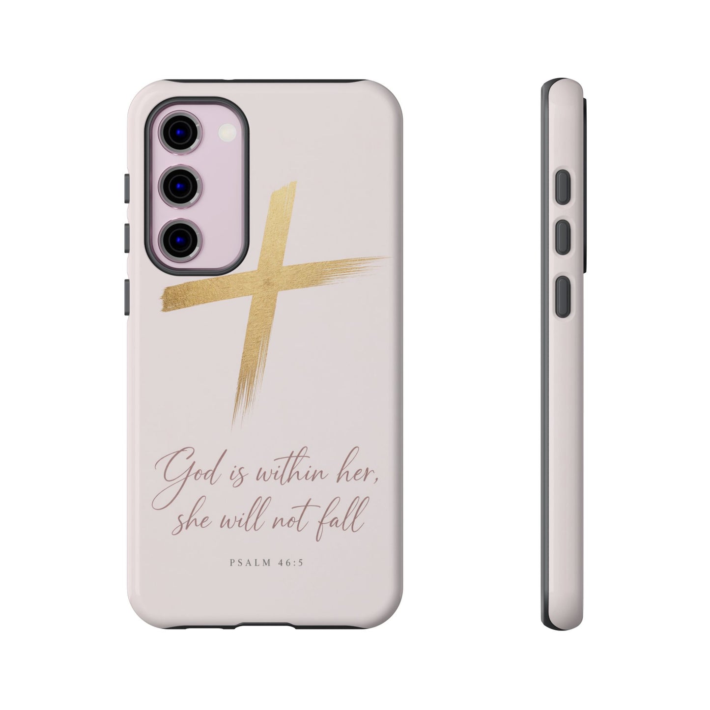 Psalm 46:5 God Is Within Her Christian Cross Phone Case Faith Gift