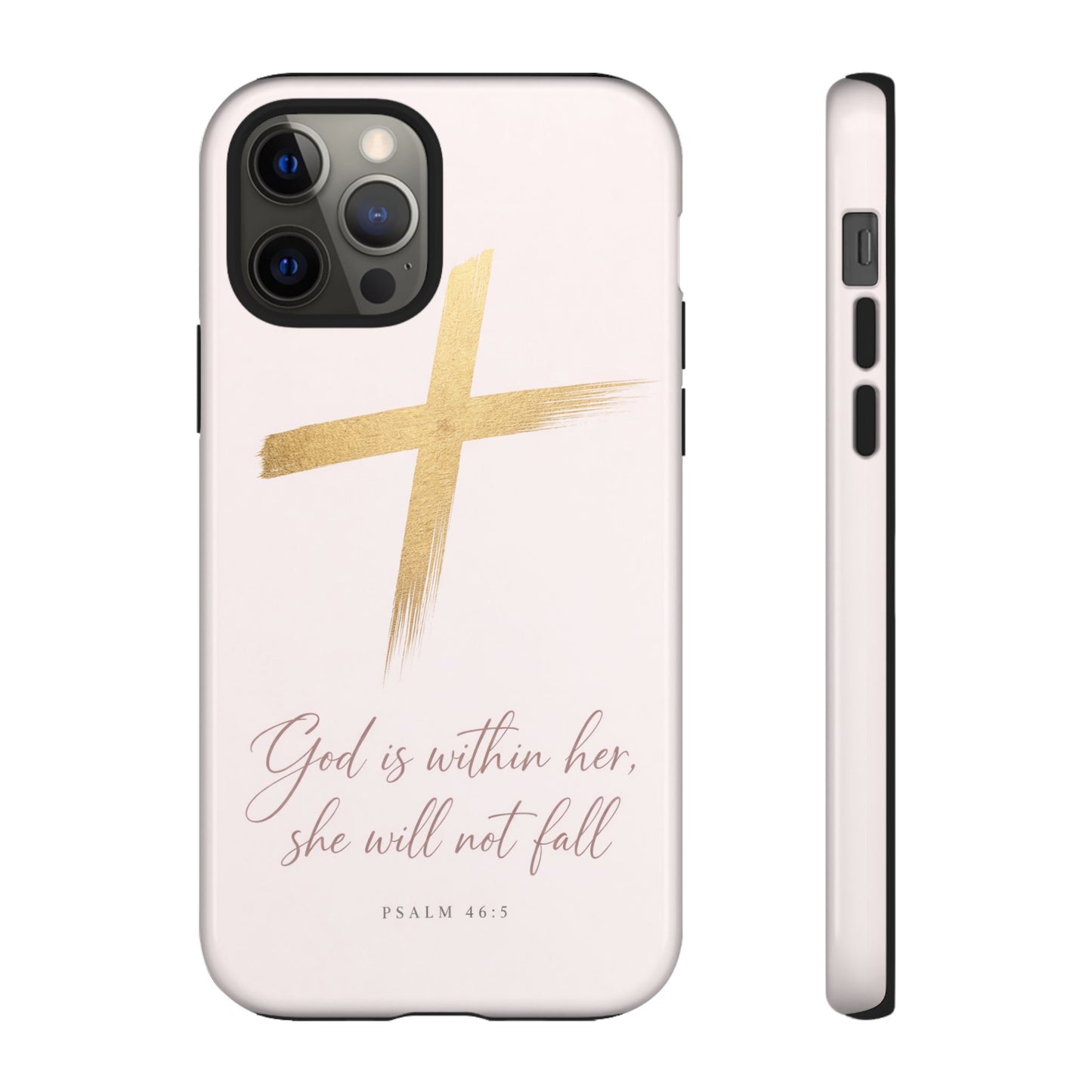 Psalm 46:5 God Is Within Her Christian Cross Phone Case Faith Gift