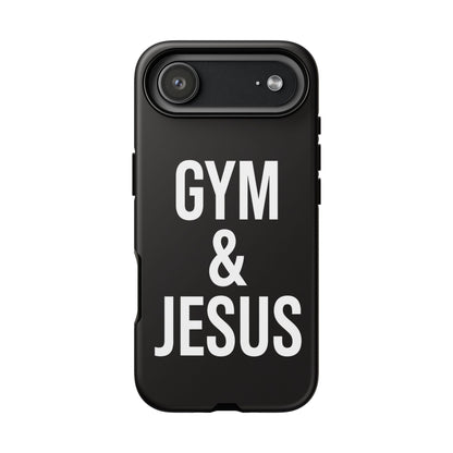 Gym & Jesus Phone Case Christian Faith Workout Gym Motivation Case