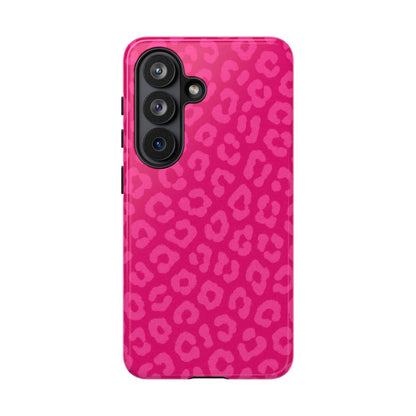 Hot Pink Leopard Phone Case – Bold Coquette Aesthetic Tough Case