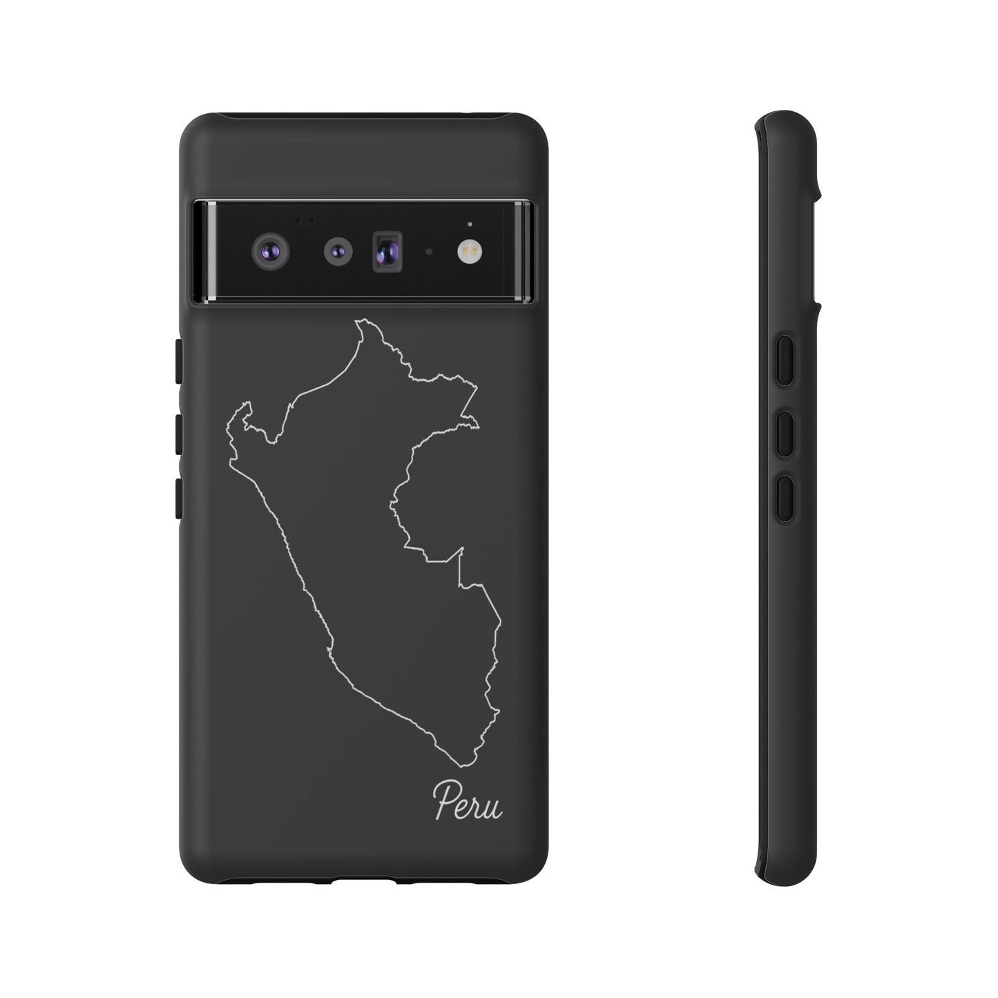 Peru Outline Phone Case – Minimal Country Map Tough Case (iPhone, Samsung, Pixel)