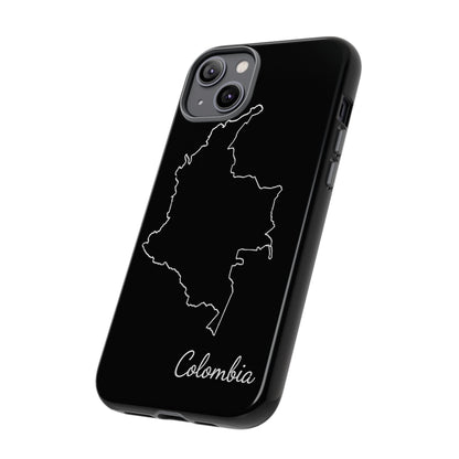 Colombia Outline Phone Case – Minimal Country Map Tough Case (iPhone, Samsung, Pixel)