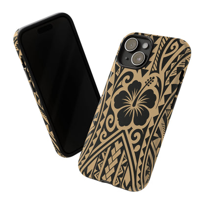 Polynesian Tribal Hawaiin Hibiscus Phone Case for iPhone Samsung Galaxy