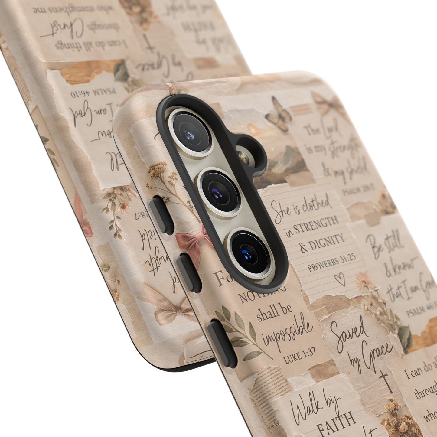 Christian Bible Verse Phone Case | Faith Scripture Aesthetic Floral Christian Case