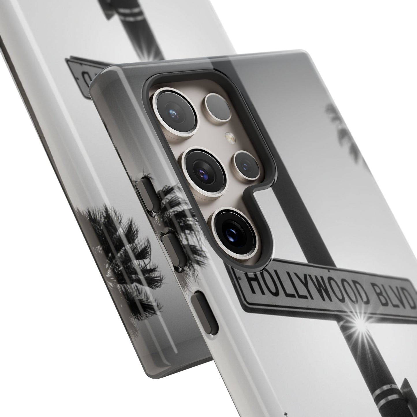 Hollywood Blvd Phone Case | Vintage Los Angeles Street Sign | Black & White LA Aesthetic