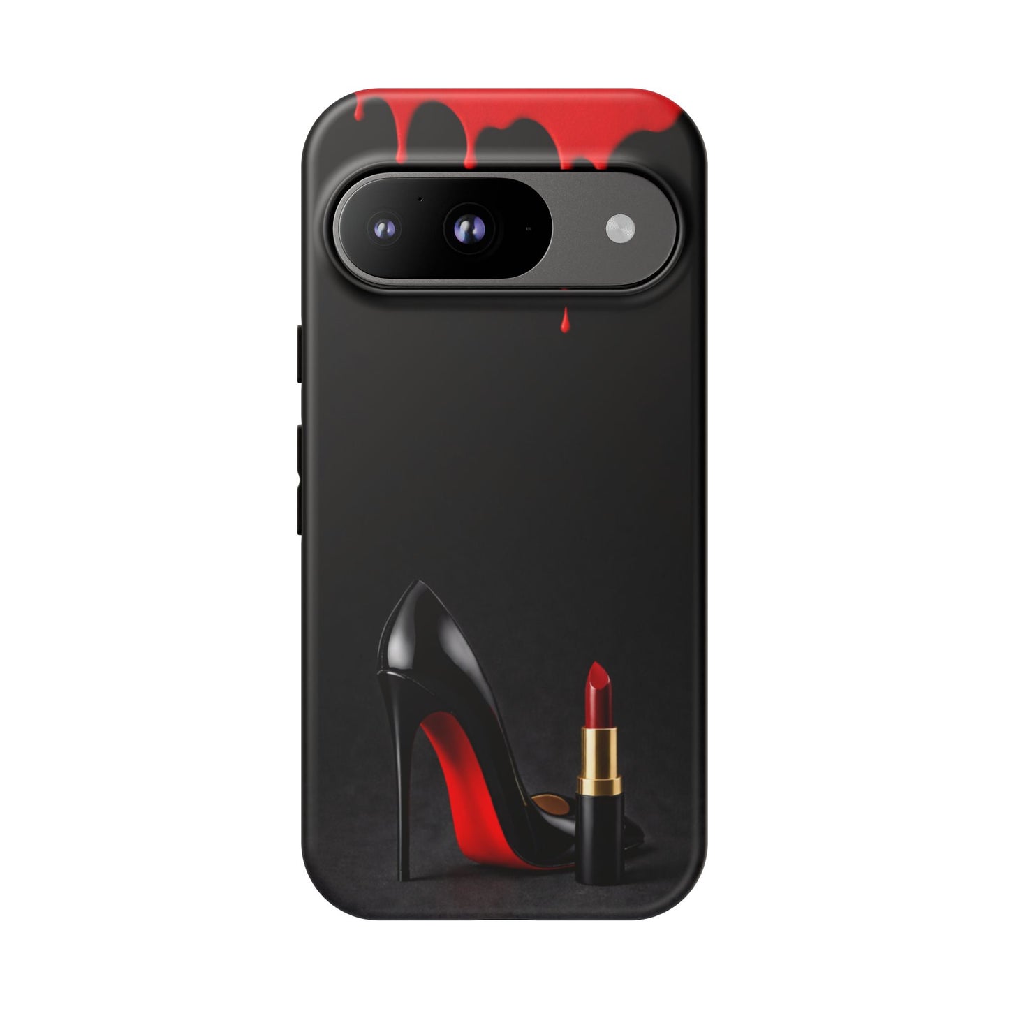 Dark Feminine Red Drip Phone Case – Gothic Glam Tough Cover