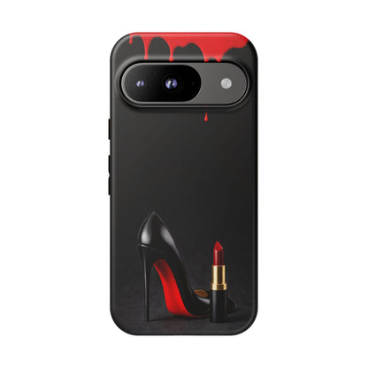 Dark Feminine Red Drip Phone Case – Gothic Glam Tough Cover