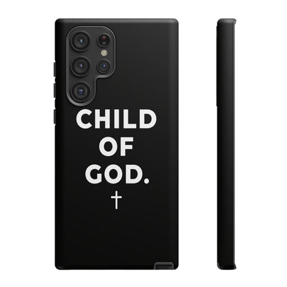 Child of God Phone Case Christian Black Aesthetic Cross Tough Cover