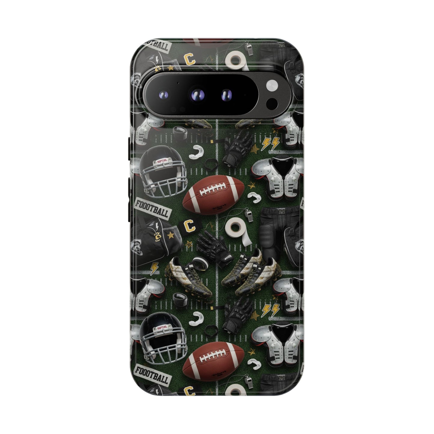 Football Pattern Phone Case – Sports Fan Tough Protective Game Day Case